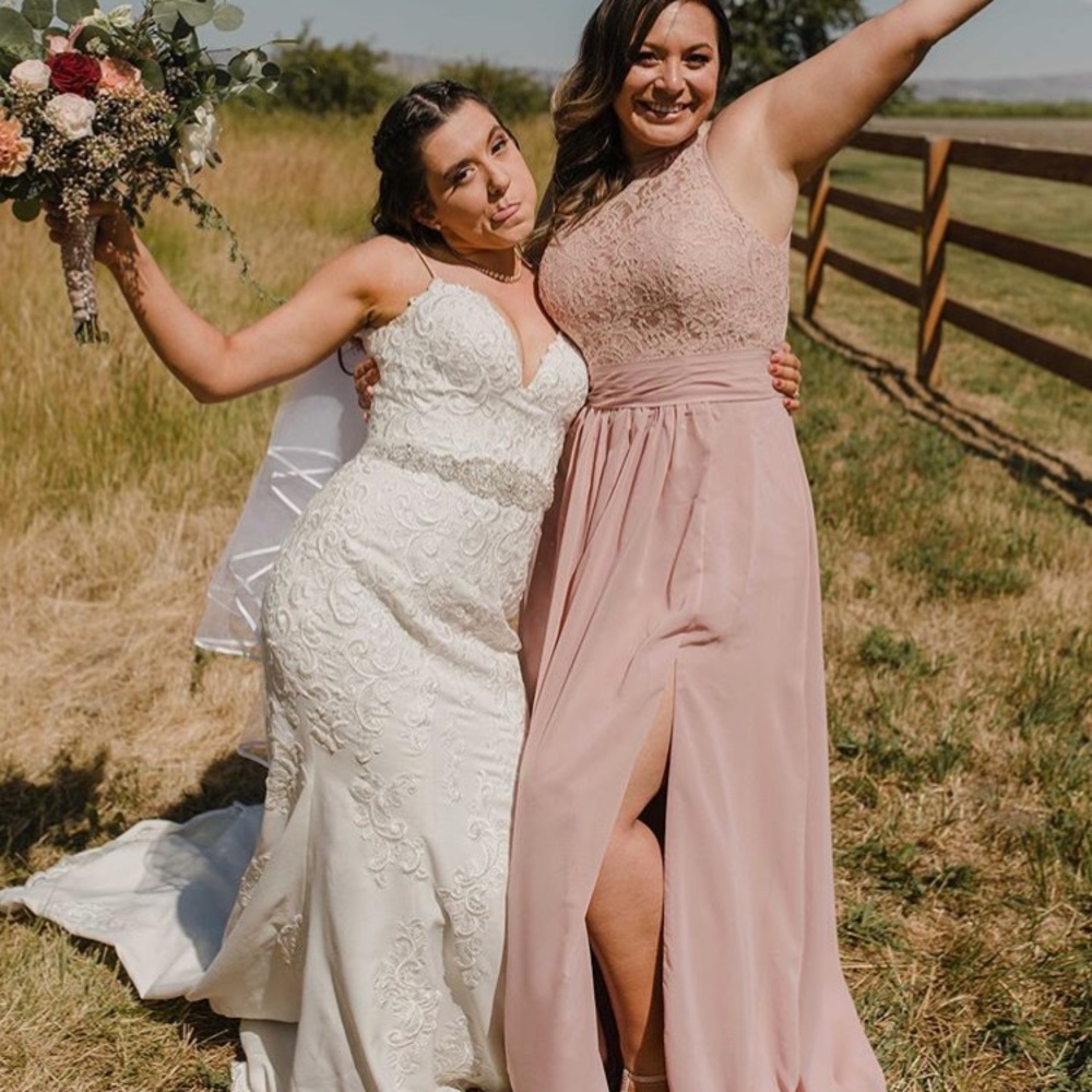 JJsHouse A-Line Neck Floor-LengthChiffon LaceDress